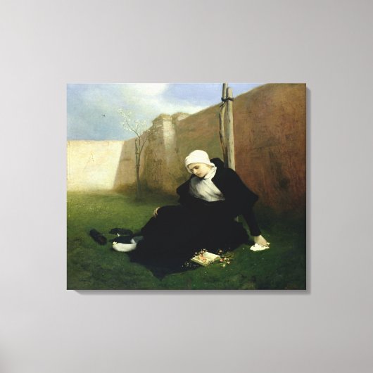 Die Nonnen im Klostergarten, 1869 Leinwanddruck (Vorderseite)