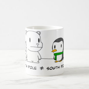 Die Nord- und Südpol-Tasse Kaffeetasse