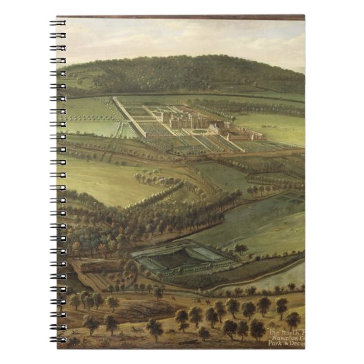 Die Nordaussicht des Hampton Court, c.1699 (Öl O Notizblock (Vorderseite)