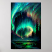 Die Nordlichter, Aurora Borealis, Alaska Poster (Vorne)