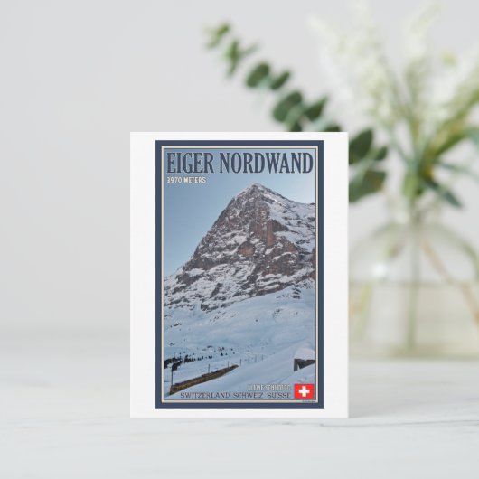 Die Nordmauer des Eigers Postkarte (Stehend Vorderseite)