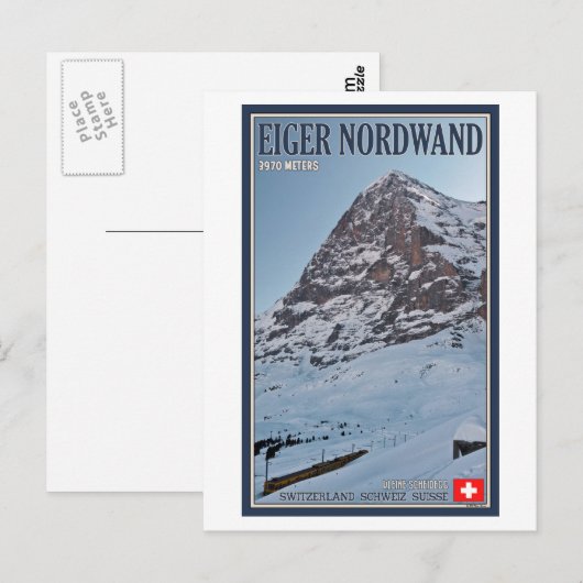 Die Nordmauer des Eigers Postkarte (Vorne/Hinten)