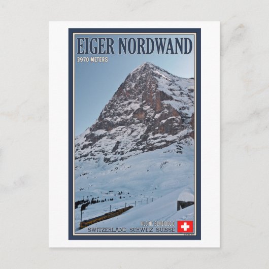 Die Nordwand des Eiger Postkarte (Vorderseite)