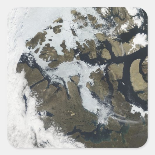 Die Nordwestpassage Quadratischer Aufkleber (Vorderseite)