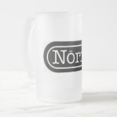Die Normen-Logo-Bier-Tasse Mattglas Bierglas (Vorderseite Links)