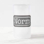 Die Normen-Logo-Bier-Tasse Mattglas Bierglas (Mittel)