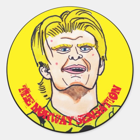 Die norwegische Sensation Runder Aufkleber (Vorderseite)