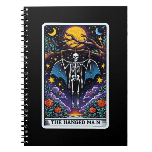 Die Notebook-Sammlung Hanged Man Tarot Card Notizblock (Vorderseite)