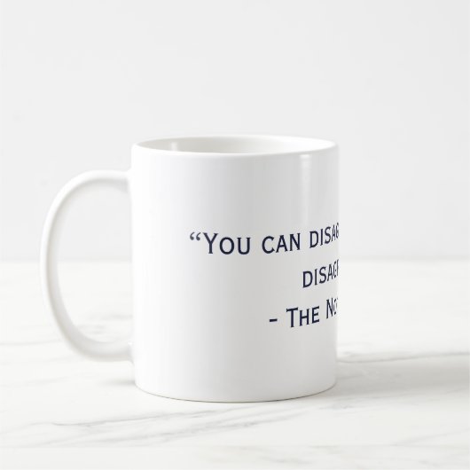 Die notorische RBG unangenehme Zitat-Tasse Kaffeetasse (Links)