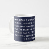 Die notorische RBG Zitat-Tasse Kaffeetasse (Vorderseite Links)
