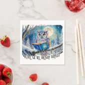 Die nüchterne Eule, die große Erholung des Buches Serviette (Beispiel)