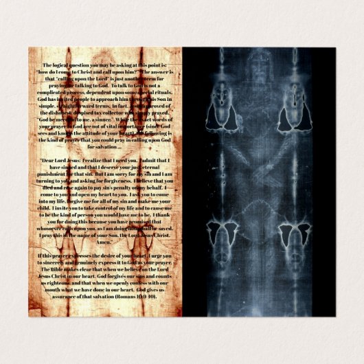 Die nüchterne Warnung Visitenkarten (Innenseite Aufgefaltet)