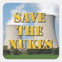Die Nukes gerettet Quadratischer Aufkleber
