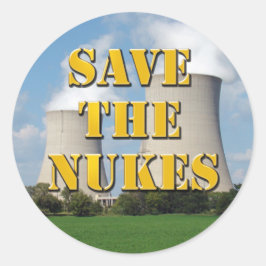 Die Nukes gerettet Runder Aufkleber