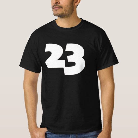 Die Nummer 23 Druckneuheit: Nur Nummer T-Shirt (Vorderseite)