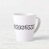 Die Nummer Pi Math & Science Lover Milchtasse (Rechte Ecke)