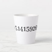 Die Nummer Pi Math & Science Lover Milchtasse (Vorderseite)