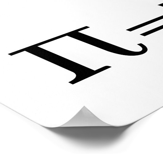 Die Nummer Pi Math & Science Lover Poster (Ecke)