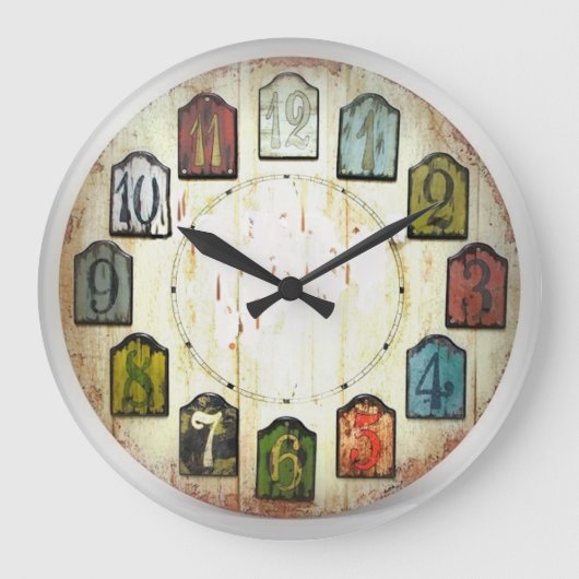 Die nummerierten Blöcke Große Wanduhr (Vorderseite)