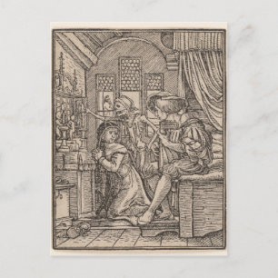 DIE NUN, AUS DEM TANZ DES TODES (HANS HOLBEIN) POSTKARTE