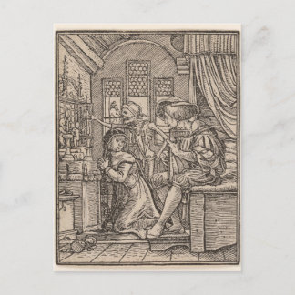 DIE NUN, AUS DEM TANZ DES TODES (HANS HOLBEIN) POSTKARTE