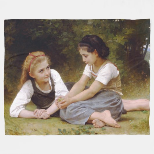 Die Nuss-Sammler durch W.A. Bouguereau Fleecedecke (Vorderseite (Horizontal))