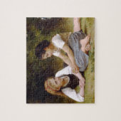 Die Nuss-Sammler durch W.A. Bouguereau Puzzle (Vertikal)