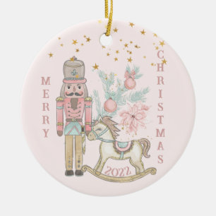 Die Nussknacker-Suite mit seinem Schaukelpferd Keramik Ornament