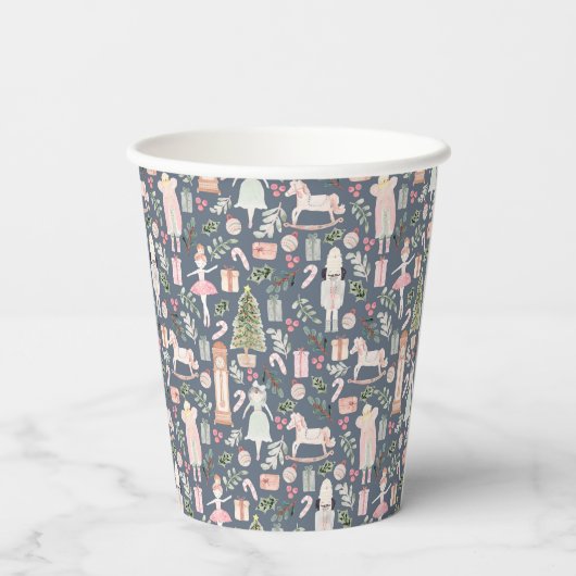 Die Nutcracker Aquarellbilder Papier Cups Pappbecher (Rückseite)