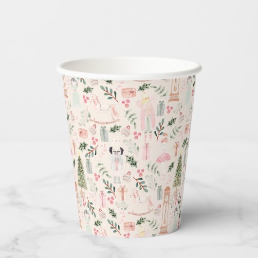 Die Nutcracker Aquarellbilder Papier Cups Pappbecher (Rückseite)