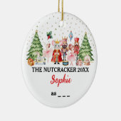 Die Nutcracker & Ballerina mit Individuelle Name u Keramik Ornament (Rechts)