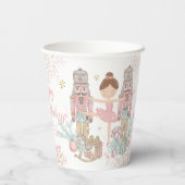 Die Nutcracker Ballett Pastete Blush Pink Weihnach Pappbecher (Rückseite)