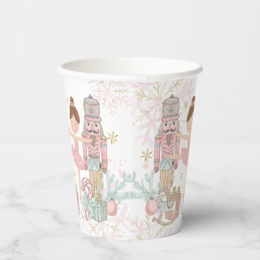 Die Nutcracker Ballett Pastete Blush Pink Weihnach Pappbecher (Rechts)