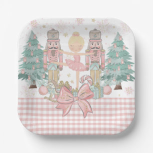 Die Nutcracker Ballett Pastete Blush Pink Weihnach Pappteller