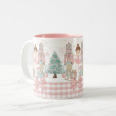 Die Nutcracker Ballett Pastete Blush Pink Weihnach Zweifarbige Tasse (Vorderseite Links)