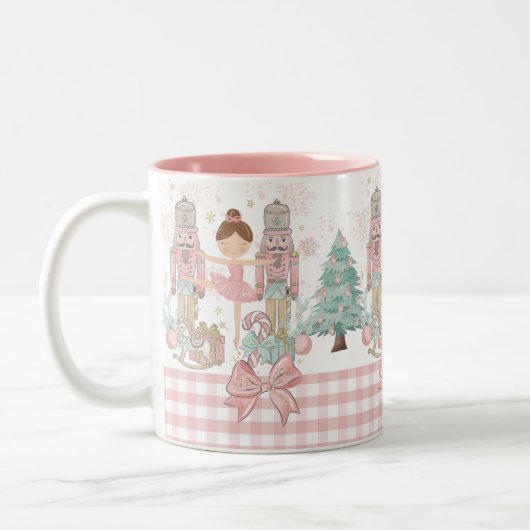 Die Nutcracker Ballett Pastete Blush Pink Weihnach Zweifarbige Tasse (Links)