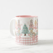 Die Nutcracker Ballett Pastete Blush Pink Weihnach Zweifarbige Tasse (Vorderseite Links)