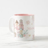 Die Nutcracker Ballett Pastete Blush Pink Weihnach Zweifarbige Tasse (Vorderseite Links)