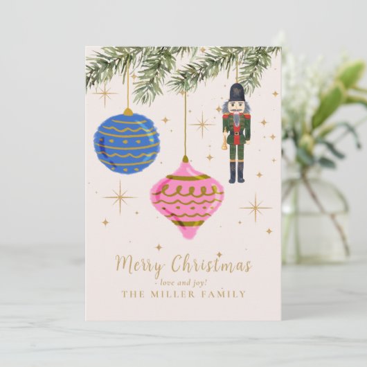 Die Nutcracker-Flat Holiday Card Feiertagskarte (Stehend Vorderseite)