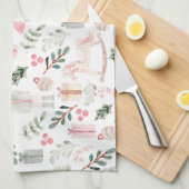 Die Nutcracker Holiday Watercolor Geschirrtuch (Viertel Falte)