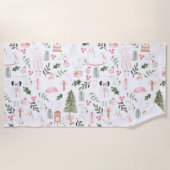 Die Nutcracker Holiday Watercolor Strandtuch (Vorderseite)