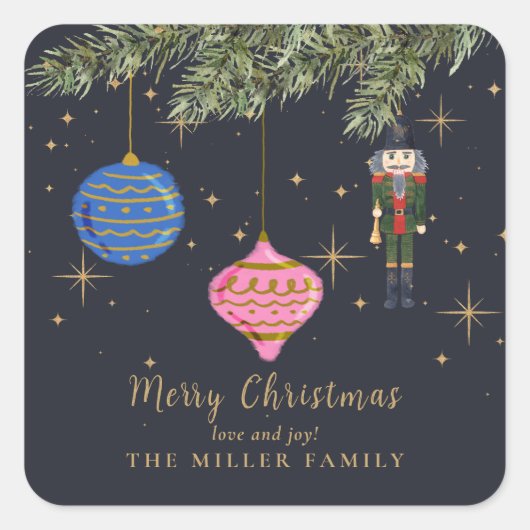 Die Nutcracker, Marine Quadratischer Aufkleber (Vorderseite)