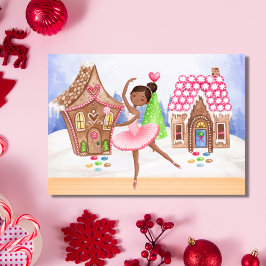 Die Nutcracker Sugar Plum Fairy Ballett Weihnachte Feiertagskarte