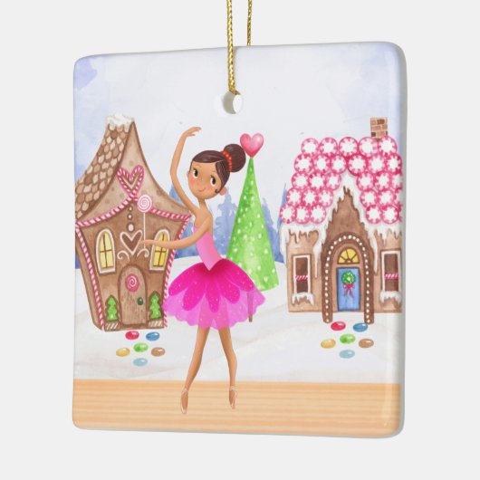 Die Nutcracker Sugar Plum Fairy Ballett Weihnachte Keramikornament (Links)
