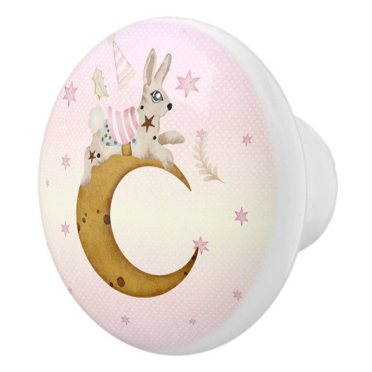 Die Nutcracker Suite-Bunny auf der Mond-Keramik Keramikknauf (Rechts)