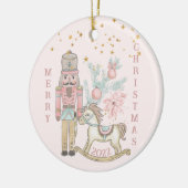 Die Nutcracker Suite mit seinem Rockpferd Keramik Ornament (Links)