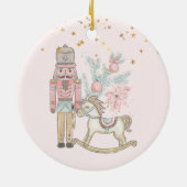 Die Nutcracker Suite mit seinem Rockpferd Keramik Ornament (Hinten)