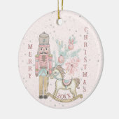 Die Nutcracker Suite mit seinem Rockpferd Keramik Ornament (Links)