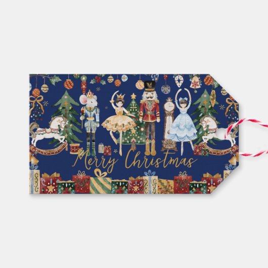 Die Nutcracker-Weihnachtszeit Geschenkanhänger (Vorderseite (Horizontal))