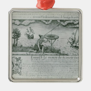 Die Nutzung des Sextant Silbernes Ornament